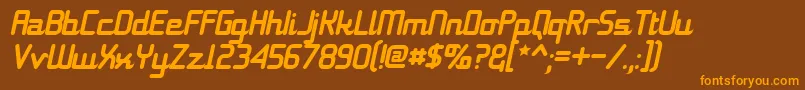 11s0blti Font – Orange Fonts on Brown Background