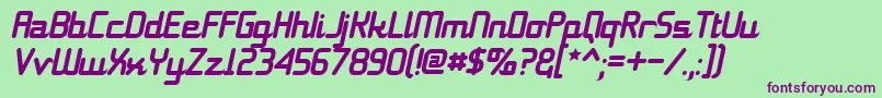 11s0blti Font – Purple Fonts on Green Background