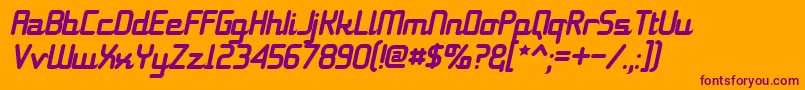 11s0blti Font – Purple Fonts on Orange Background