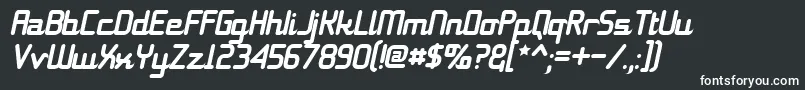 Шрифт 11s0blti – белые шрифты на чёрном фоне