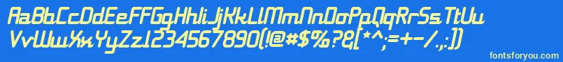 11s0blti Font – Yellow Fonts on Blue Background