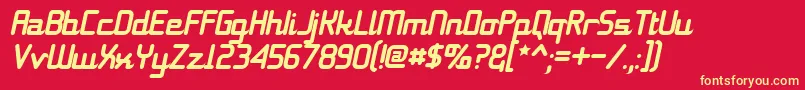 11s0blti Font – Yellow Fonts on Red Background