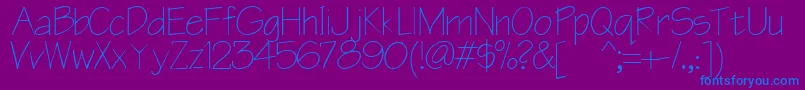 フォントBlueprint – 紫色の背景に青い文字