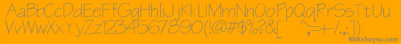Blueprint Font – Gray Fonts on Orange Background