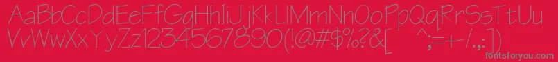 Blueprint Font – Gray Fonts on Red Background