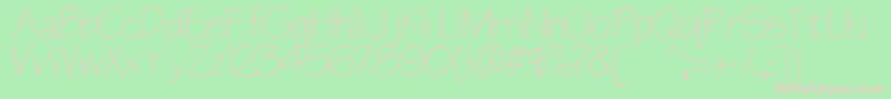 フォントBlueprint – 緑の背景にピンクのフォント