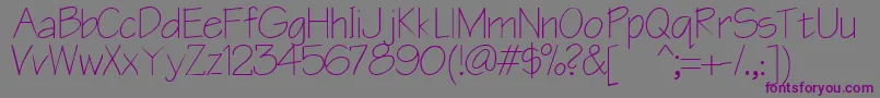Więcej informacji o czcionce Blueprint Czcionka Blueprint – fioletowe czcionki na szarym tle