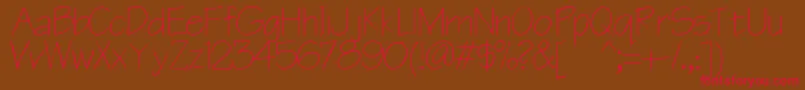 Blueprint Font – Red Fonts on Brown Background