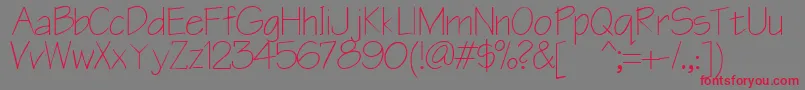 Blueprint Font – Red Fonts on Gray Background