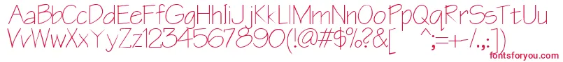 Blueprint Font – Red Fonts on White Background