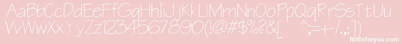 Blueprint Font – White Fonts on Pink Background