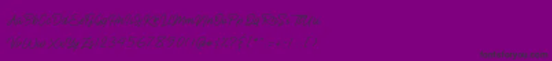 Fonte BlueQueen – fontes pretas em um fundo violeta