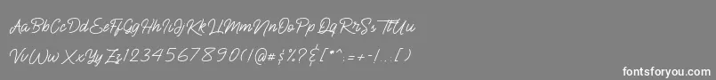 フォントBlueQueen – 灰色の背景に白い文字