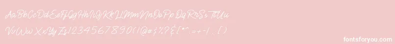 BlueQueen Font – White Fonts on Pink Background
