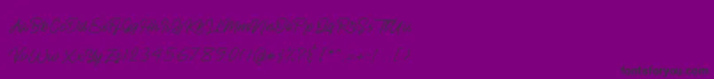 Police BlueQueen – polices noires sur fond violet