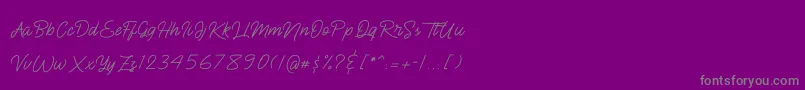 BlueQueen Font – Gray Fonts on Purple Background