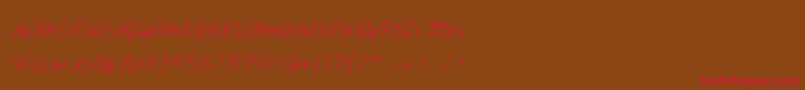 BlueQueen Font – Red Fonts on Brown Background