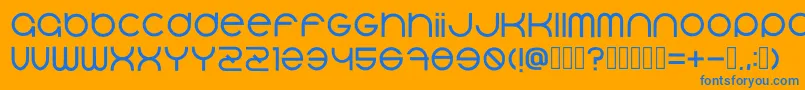 Saiba mais sobre a fonte Bluerabbit Regular Fonte Bluerabbit Regular – fontes azuis em um fundo laranja