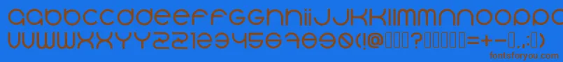 Шрифт Bluerabbit Regular – коричневые шрифты на синем фоне