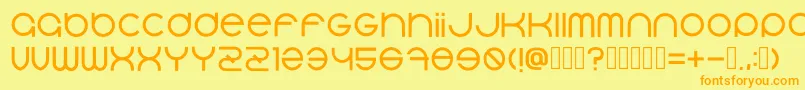 Bluerabbit Regular Font – Orange Fonts on Yellow Background