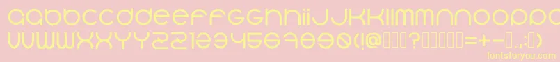 Bluerabbit Regular Font – Yellow Fonts on Pink Background