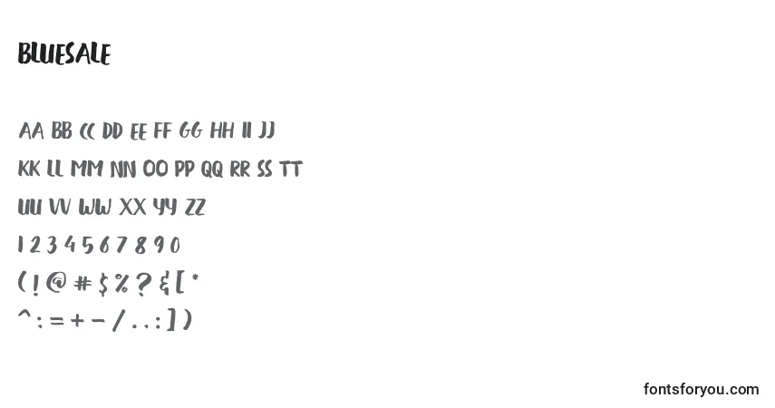 BLUESALEフォント–アルファベット、数字、特殊文字