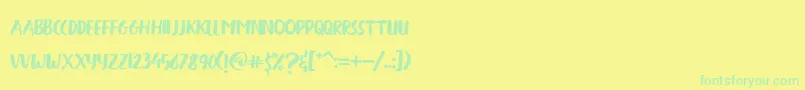 Шрифт BLUESALE – зелёные шрифты на жёлтом фоне