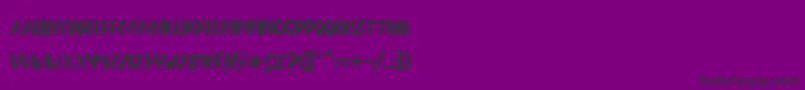 フォントBLUESALE – 紫の背景に黒い文字