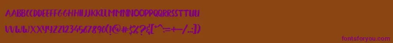 BLUESALE Font – Purple Fonts on Brown Background