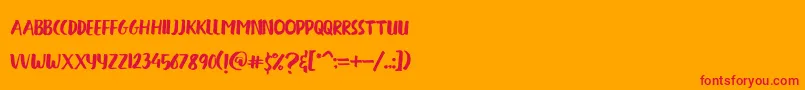 BLUESALE Font – Red Fonts on Orange Background