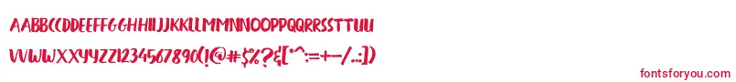 BLUESALE Font – Red Fonts on White Background
