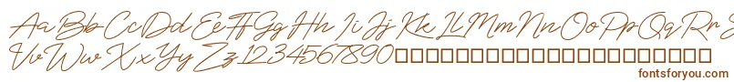 Шрифт BlueSign – коричневые шрифты на белом фоне