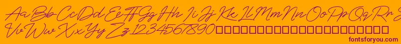 Шрифт BlueSign – фиолетовые шрифты на оранжевом фоне