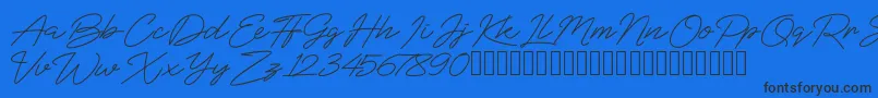 Weitere Informationen zur BlueSign-Schriftart BlueSign-Schriftart – Schwarze Schriften auf blauem Hintergrund