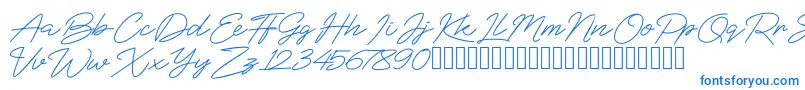 BlueSign Font – Blue Fonts on White Background