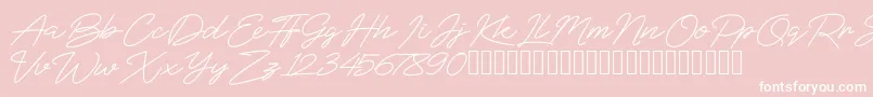 BlueSign Font – White Fonts on Pink Background