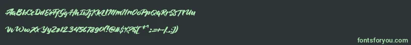 BlueSilky Font – Green Fonts on Black Background