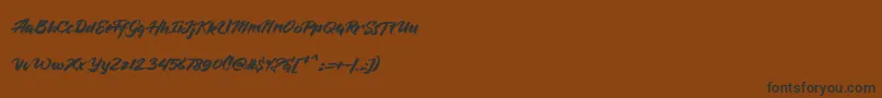 BlueSilky Font – Black Fonts on Brown Background