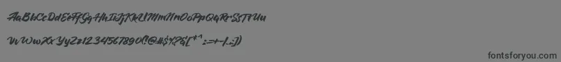 BlueSilky Font – Black Fonts on Gray Background