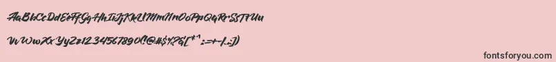 BlueSilky Font – Black Fonts on Pink Background