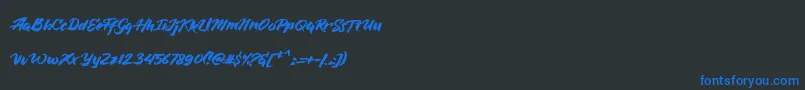 BlueSilky Font – Blue Fonts on Black Background