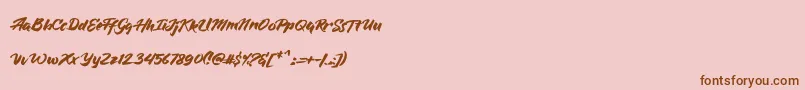 BlueSilky Font – Brown Fonts on Pink Background