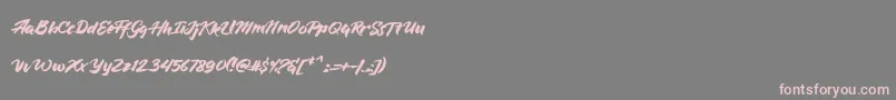 BlueSilky Font – Pink Fonts on Gray Background