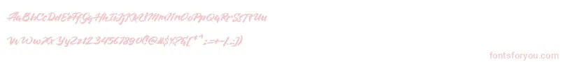 BlueSilky Font – Pink Fonts on White Background