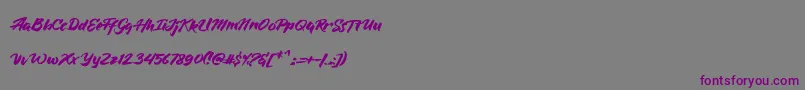 BlueSilky Font – Purple Fonts on Gray Background
