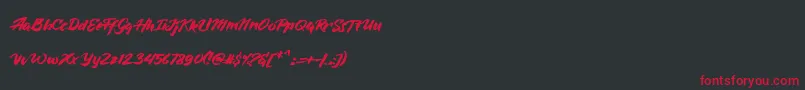 BlueSilky Font – Red Fonts on Black Background