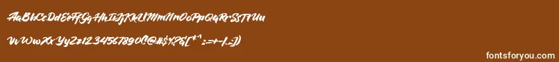 BlueSilky Font – White Fonts on Brown Background