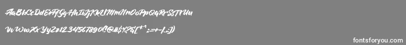 BlueSilky Font – White Fonts on Gray Background