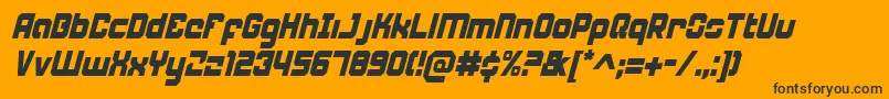 WeaponeerCondensedItalic Font – Black Fonts on Orange Background