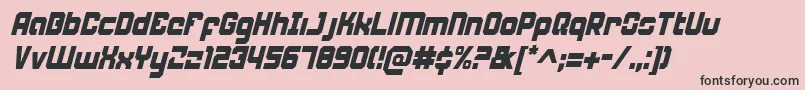 WeaponeerCondensedItalic Font – Black Fonts on Pink Background